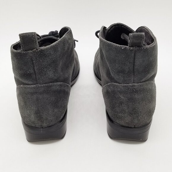 Naot Women's 9-9.5 Levanto Ankle Boots 40 Lace Up Comfort Dark Gray Suede $225 - Picture 6 of 16